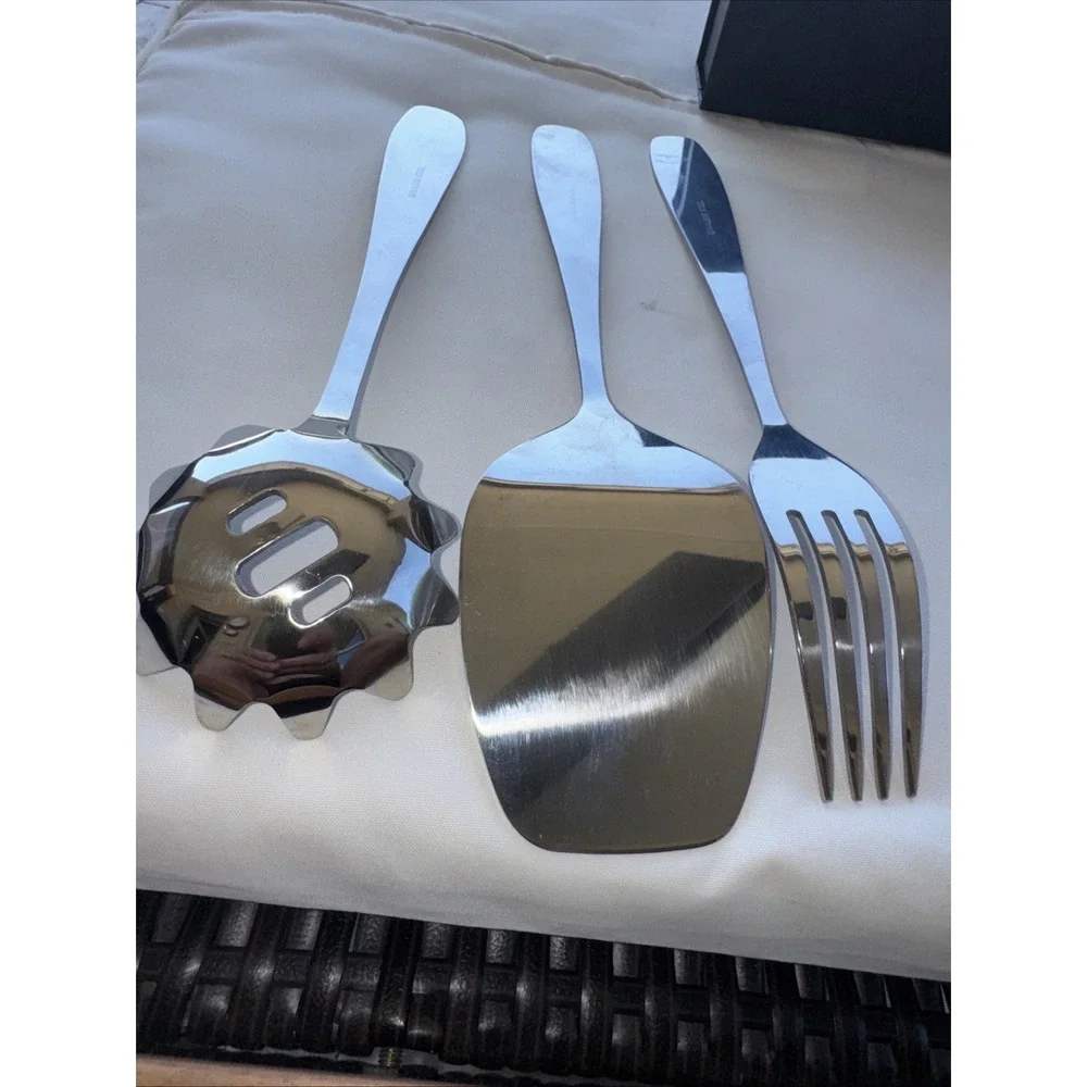 Royal Prestige 3-Piece Serving Set Cake Server Fork Pasta Stainless Steel Silver